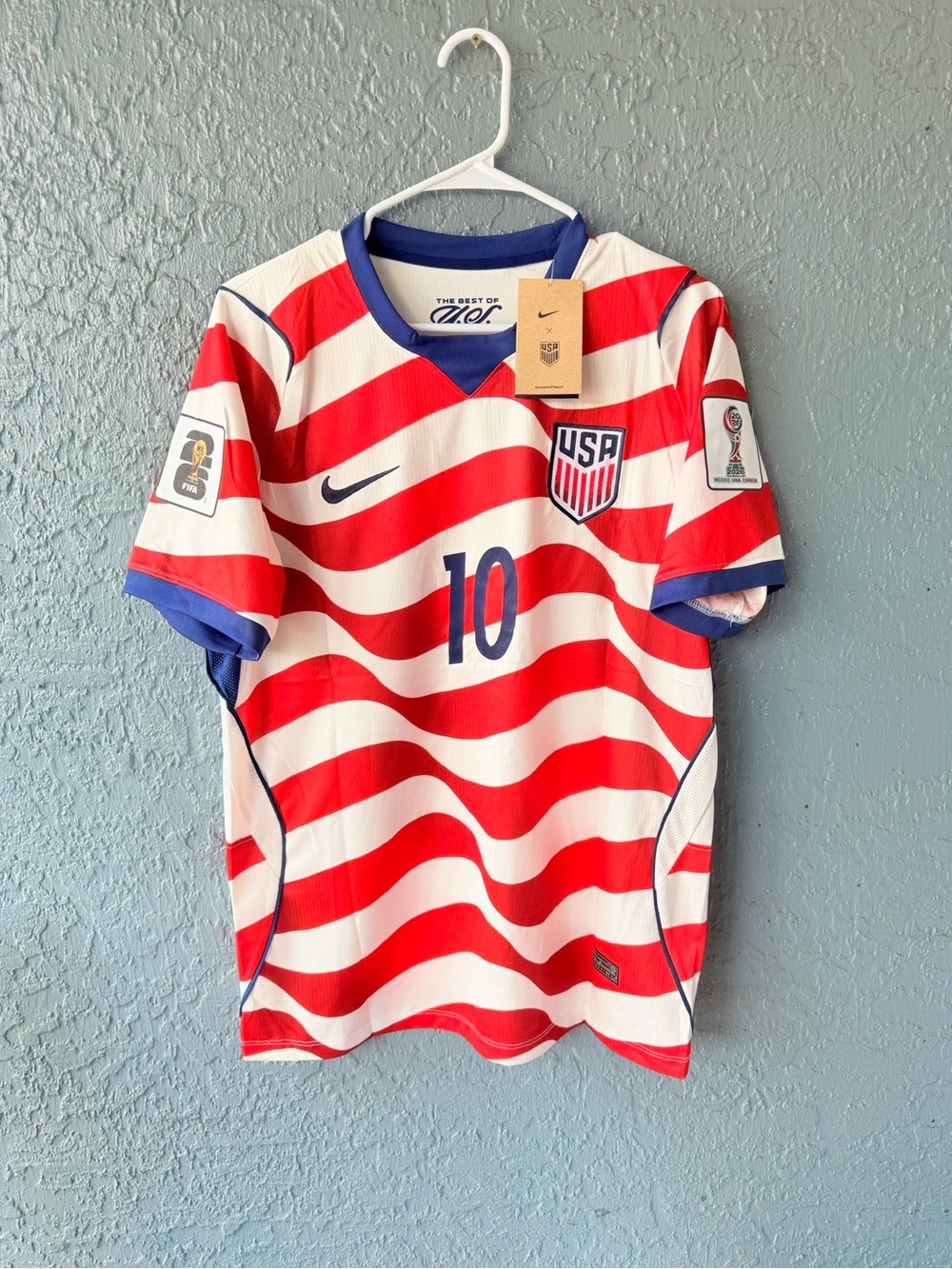 USA Pulisic 2026 Home White Red Soccer Jersey Men